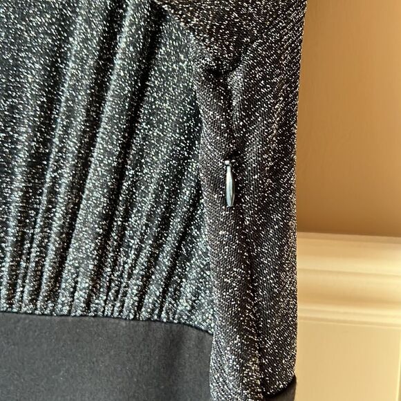 Cleo Silver and Black 3/4 Length Sleeve Dress Size 12 - Picture 6 of 15